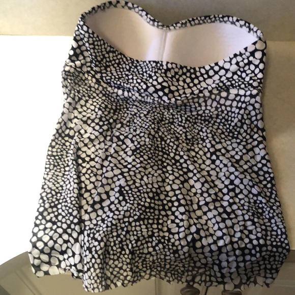 Black and white swim TOP only size S MERONA - Picture 2 of 3